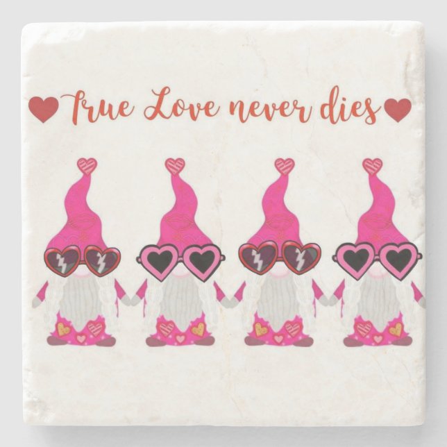 Alla hjärtans daggnomer stenunderlägg (Framsidan)