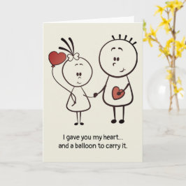 Alla hjärtans dags årsdag Söt Rolig Klotter Vikbar Kort