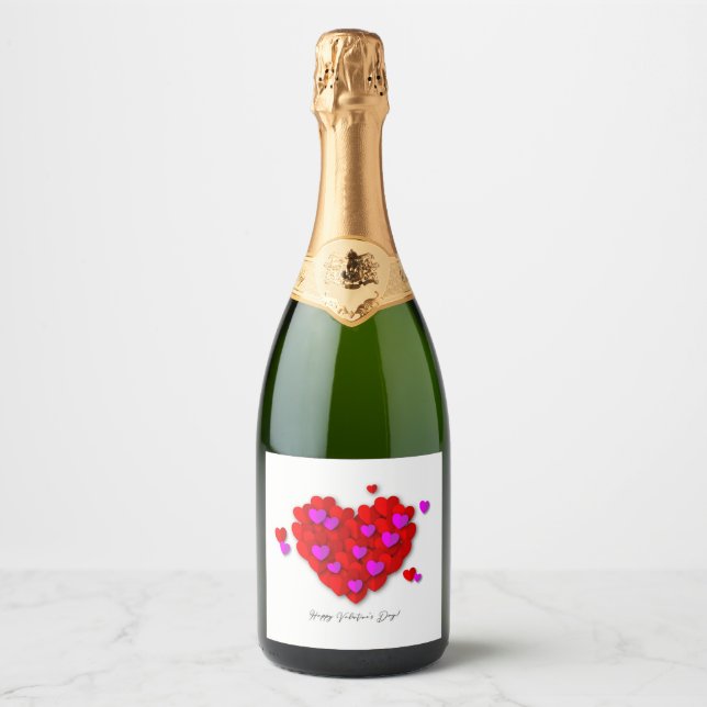 Alla hjärtans dags champagne 🍾 etiketter 🥂 (Framsida)