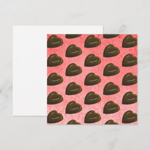 Alla hjärtans dags chokladhjärtmönster kort