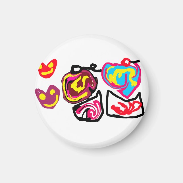 alla hjärtans dags cupcakes magnet (Framsidan)