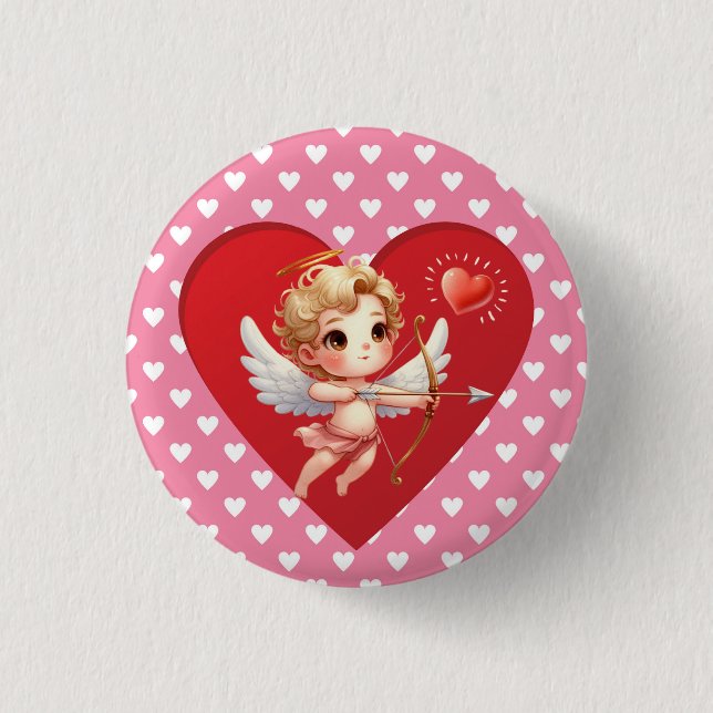 Alla hjärtans dags Cupid  Knapp (Framsida)