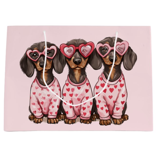 Alla hjärtans dags Dachshund Hundar (Framsidan)
