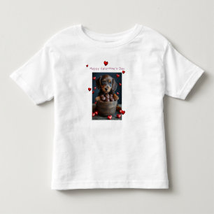 Alla hjärtans dags Dachshund-valp röda hjärtan T Shirt