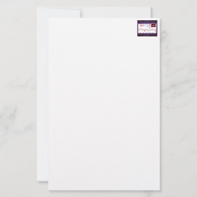 Alla hjärtans dags flygpostbrevpapper brevpapper (Framsida)