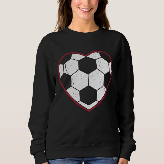 Alla hjärtans dags fotboll rött hjärta t shirt (Framsida)