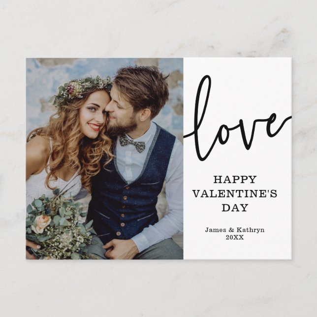 Alla hjärtans dags fotokort helg vykort (Framsida)