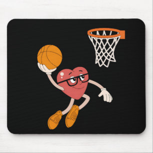 Alla hjärtans dags hjärta dunkar söt basket musmatta