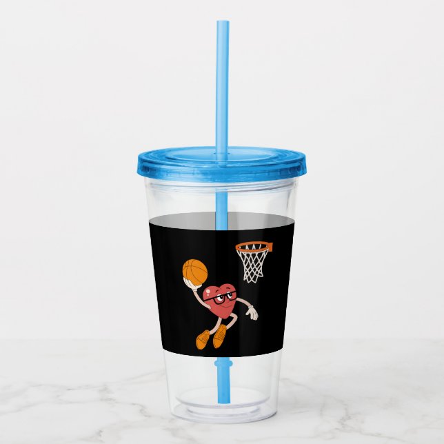 Alla hjärtans dags hjärta dunkar söt basket take away mugg (Framsida)