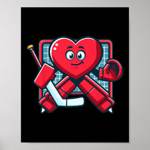 Alla hjärtans dags hjärta ishockeymålvakt spelare  poster