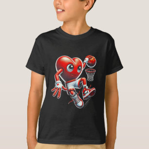 Alla hjärtans dags hjärta Slam Dunk Sketll Lagspor T Shirt