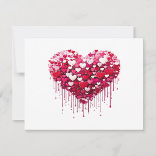 Alla hjärtans dags hjärtdesigner Splatter Paint Ar Julkort