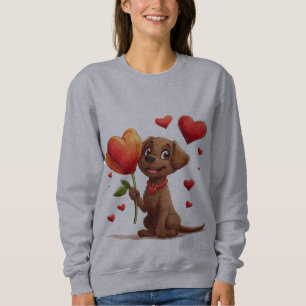 🐶 Alla hjärtans dags hund mysig hem stil kärlek T Shirt