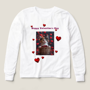 Alla hjärtans dags kalikottunge Röda hjärtan Godis T Shirt