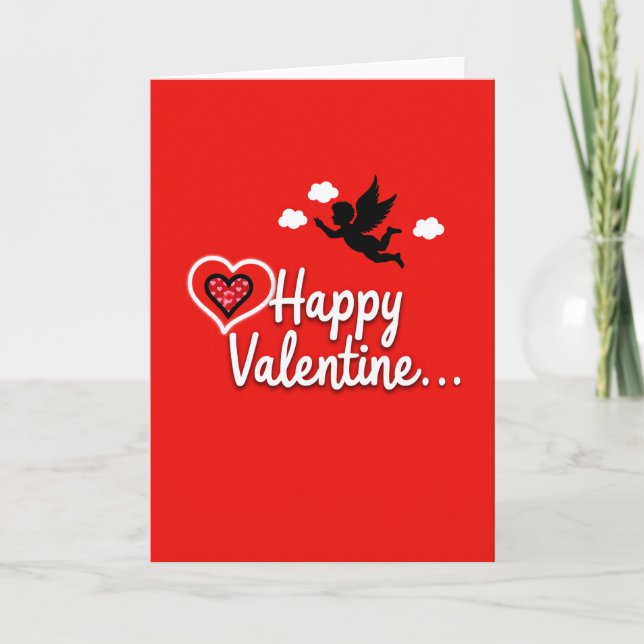 Alla hjärtans dags kärlek Cupid-kort Kort (Framsida)