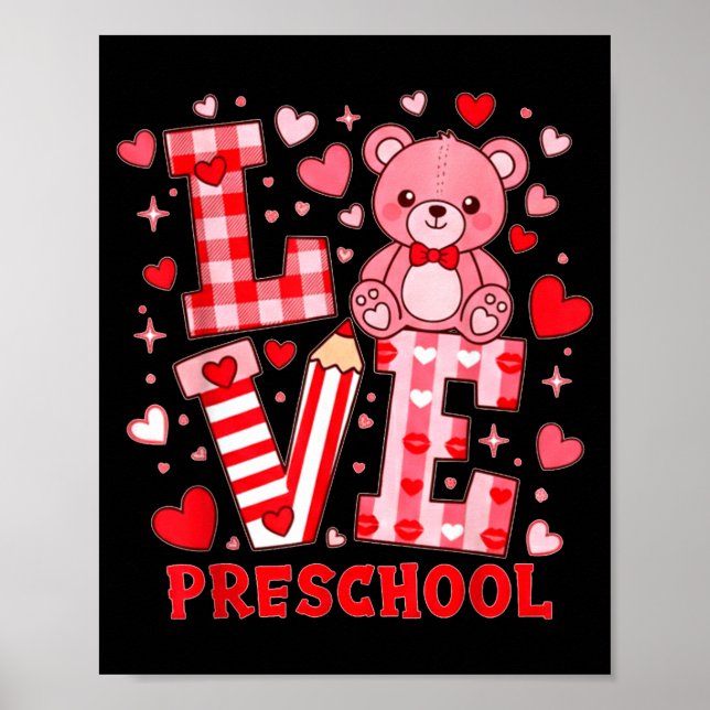 Alla hjärtans dags kärlek förskola lärare poster (Framsidan)