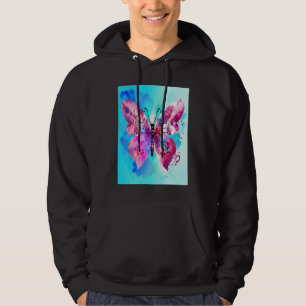 Alla hjärtans dags kärlek hjärta fjäril flickvän f hoodie