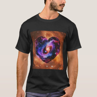 Alla hjärtans dags kärlek hjärta galax flickvän fä t shirt