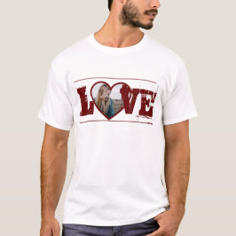 Alla hjärtans dags KÄRLEK Hjärtformat personligt f T Shirt