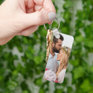 Alla hjärtans dags kärleksfoto par present nyckelring