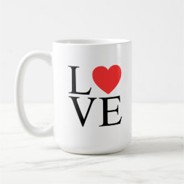 Alla hjärtans dags kärlekshjärta grafik kaffemugg