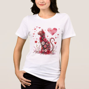 Alla hjärtans dags kärlekshjärta kattälskare t shirt