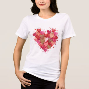 Alla hjärtans dags kärlekshjärtan t shirt