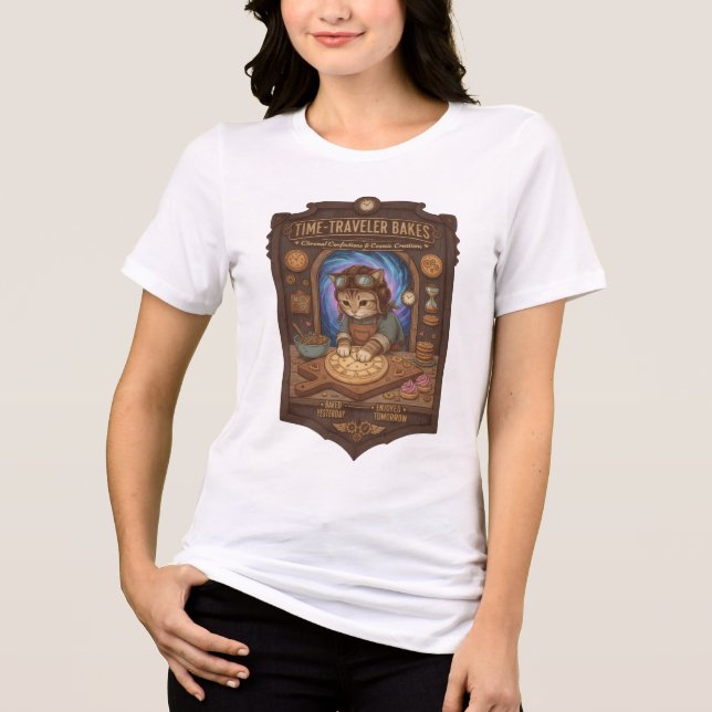 Alla hjärtans dags katt-skjorta Kitty Biscuits Bak T Shirt (Framsida)