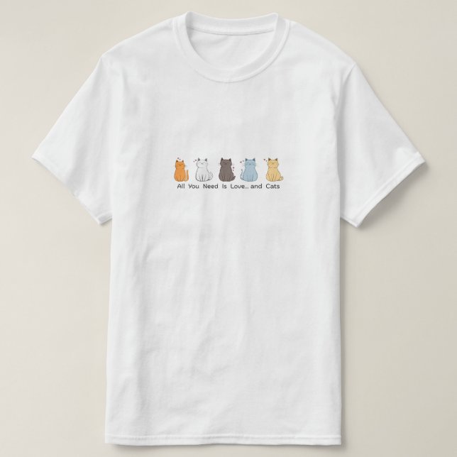 Alla hjärtans dags katter i kärlek T-shirt (Design framsida)