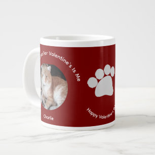 Alla hjärtans dags kattfoto-specialmugg jumbo mugg