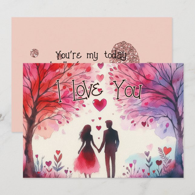 Alla hjärtans dags-kort 02 kort (Fram/baksida)