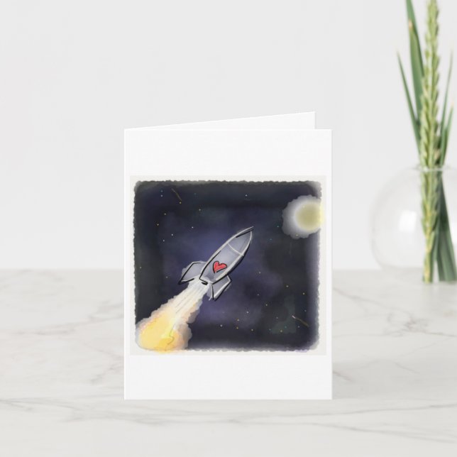 Alla hjärtans dags-kort- blastoff helgkort (Framsida)