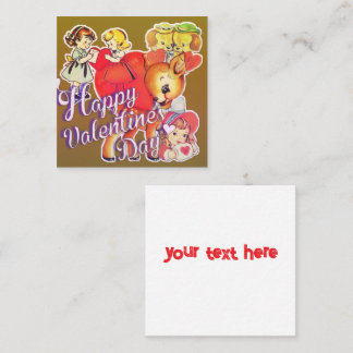 Alla hjärtans dags-kort för klasskamrater  fyrkantigt visitkort