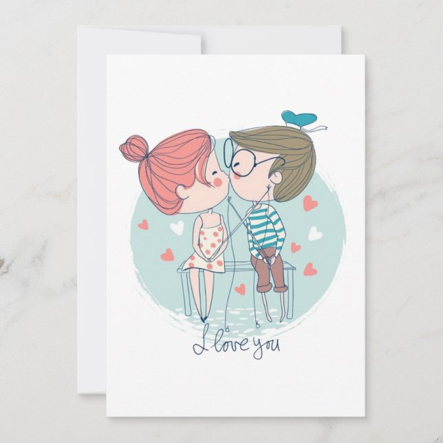 Alla hjärtans dags-kort julkort (Framsida)