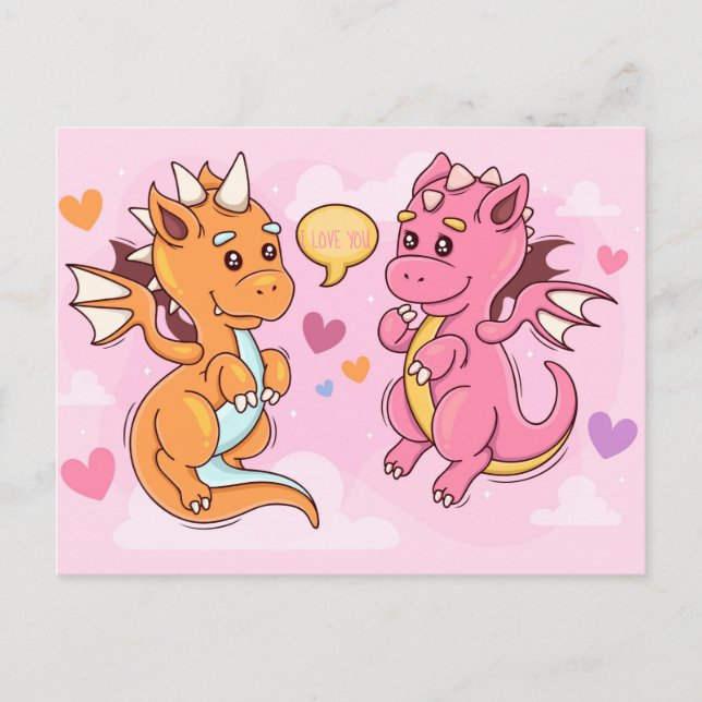 Alla hjärtans dags-kort vykort (Framsida)