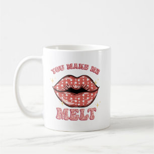 Alla hjärtans dags läppar Kyss Smält mig Kaffemugg