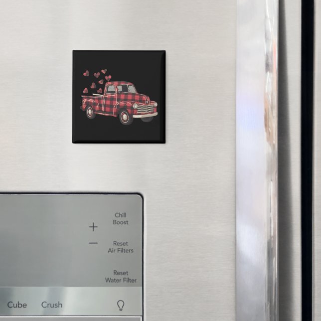 Alla hjärtans dags lastbil Rolig Buffalo-rut Leopa Magnet (In Situ (Fridge))