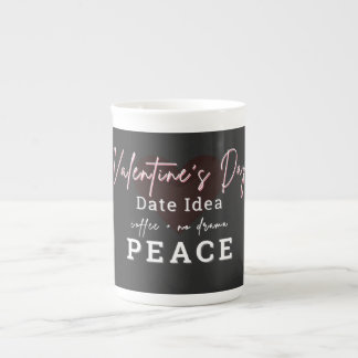 Alla hjärtans dags latte-mugg benporslin mugg