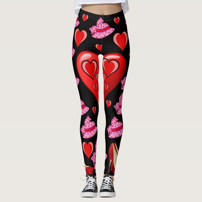Alla hjärtans dags Leggings Lång (Framsida)