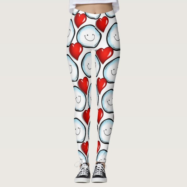 Alla hjärtans dags Leggings Lång (Framsida)