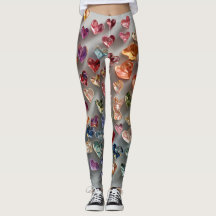 Alla hjärtans dags leggings – Romantiskt hjärtmöns