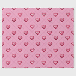 Alla hjärtans dags Love Hearts. Söta och glänsande Presentpapper