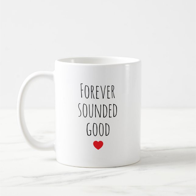 Alla hjärtans dags minimal kärlekskoppscitat kaffemugg (Vänster)