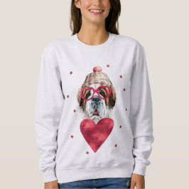 Alla hjärtans dags present Sankt Bernhard Berghund T Shirt