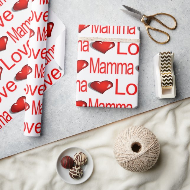 Alla hjärtans dags presentpapper Kärlek Mamma Hjär (Hantverk)