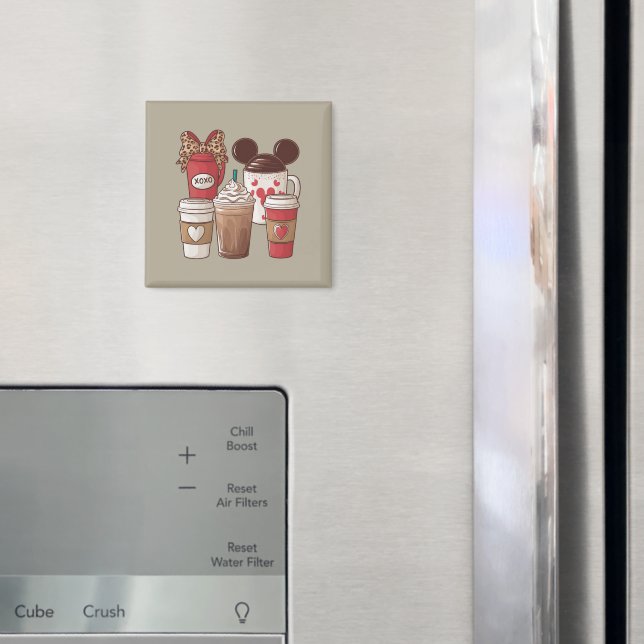 Alla hjärtans dags rolig latte kaffebryggare  magnet (In Situ (Fridge))