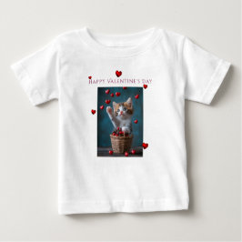 Alla hjärtans dags rosa spets hjärta satinband t shirt