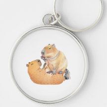 Alla hjärtans dags speciell capybara-nyckelring