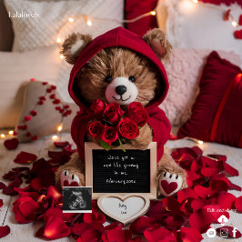  Alla hjärtans-dags teddybjörn graviditetsannonser Julkort