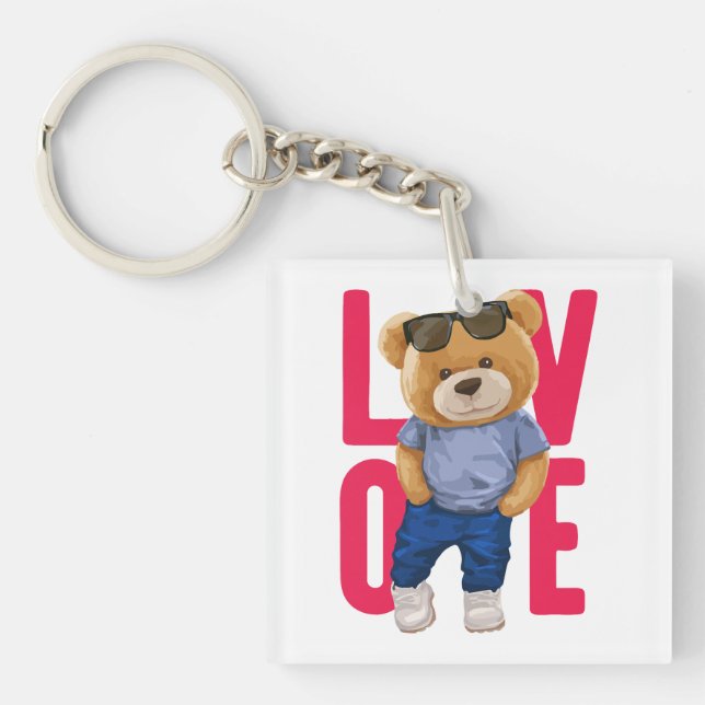Alla hjärtans dags teddybjörn kärleksdesign (Framsidan)